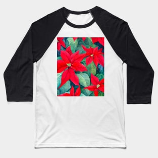 Poinsettias Baseball T-Shirt